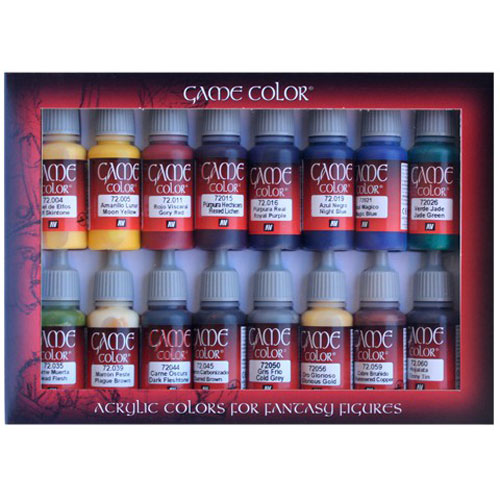 Vallejo Acrylic Paint Game Color Advanced 16 Bottle Set Val72298 for sale online