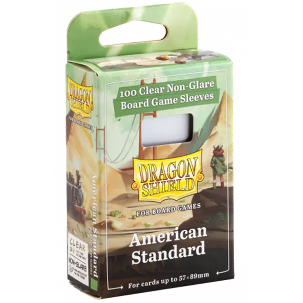 Dragon Shield Board Game Sleeves: American Standard - Clear Non-Glare (100) (Preorder)