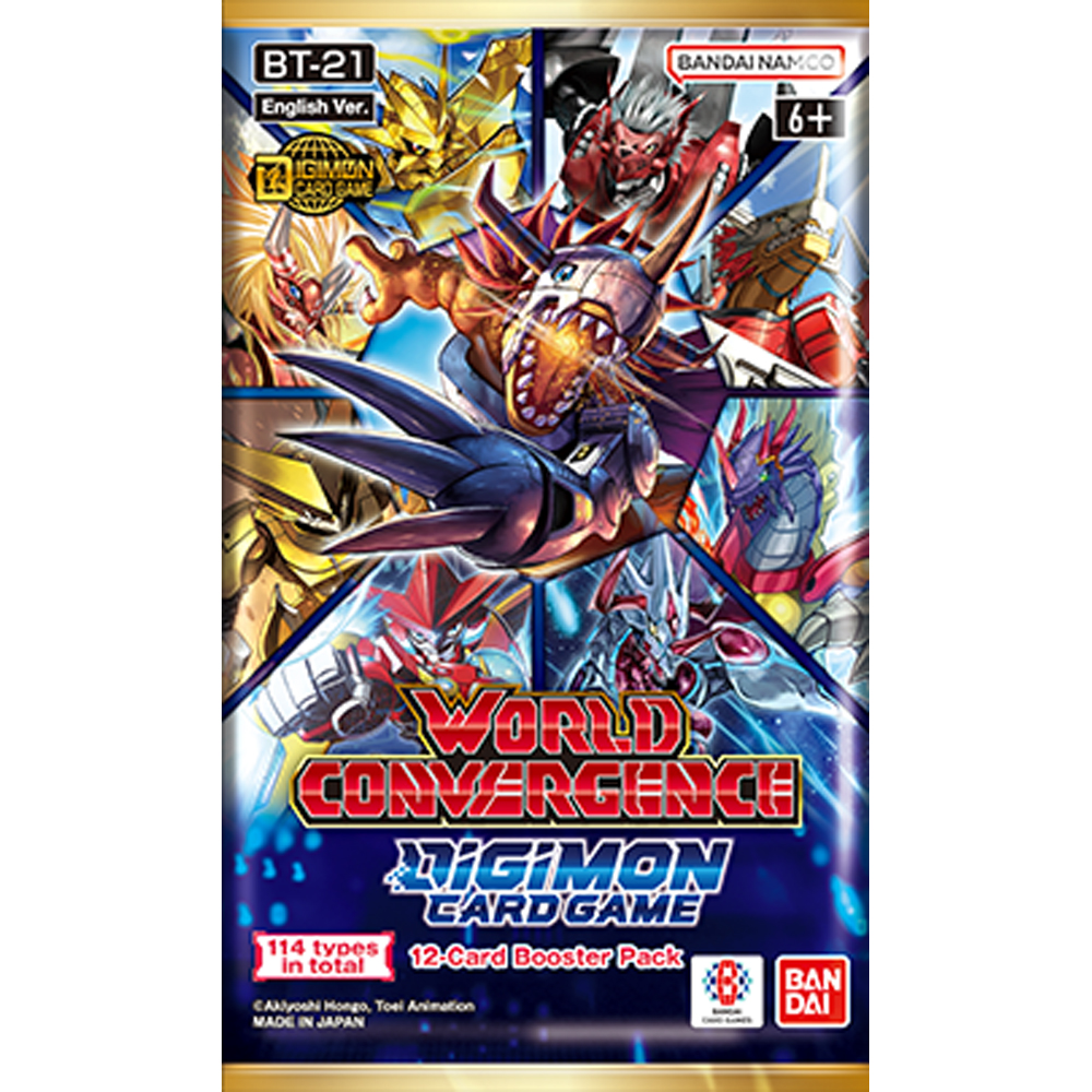 NEW!!! BT-21: Booster World Convergence Digimon Card Game
