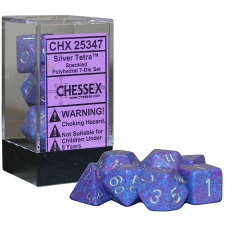 Chessex Dice Set: Speckled Silver Tetra (7)