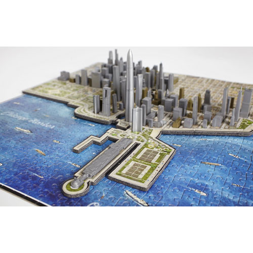 Puzzle 4D ''Métropoles'' Chicago, Maquettes et puzzles