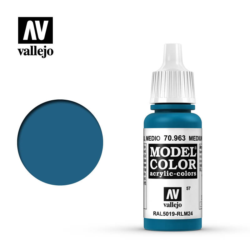 Vallejo Model Color Paint: Medium Blue
