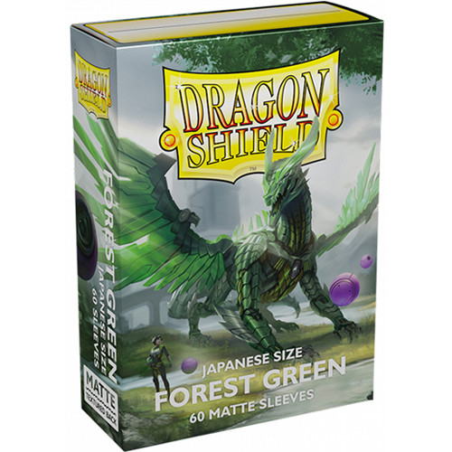 Dragon Shield Sleeves: Matte - Japanese Size - Forest Green (60
