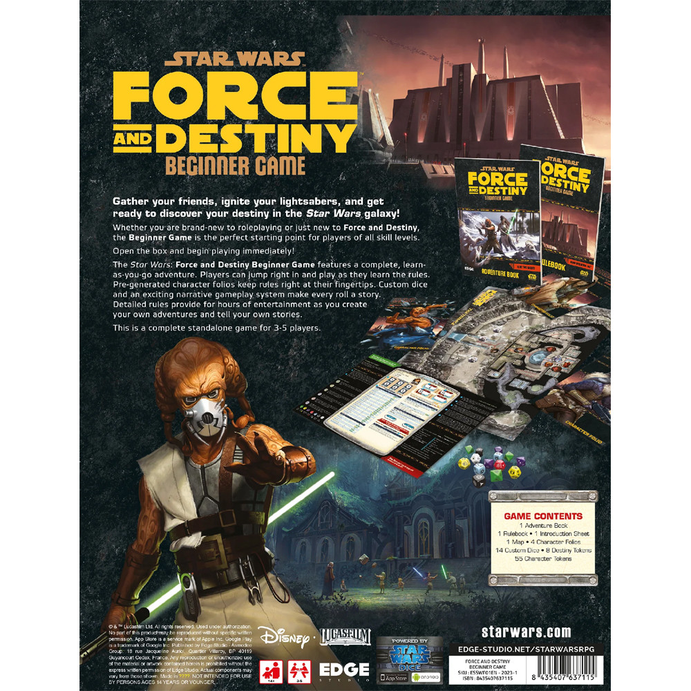 Star Wars: Force and Destiny Beginner Game