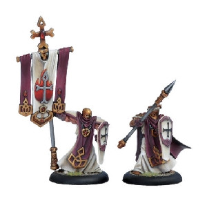 Warmachine: Protectorate - Temple Flameguard Officer & Standard Bearer