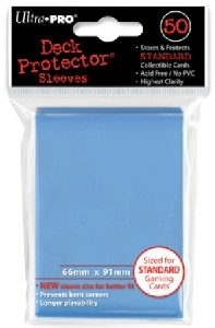 Trading Card Supplies LIGHT BLUE - New 50 pack Ultra Pro DECK PROTECTORS 