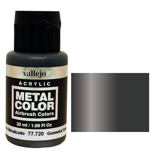Vallejo Metal Color: Gunmetal Grey (32ml)