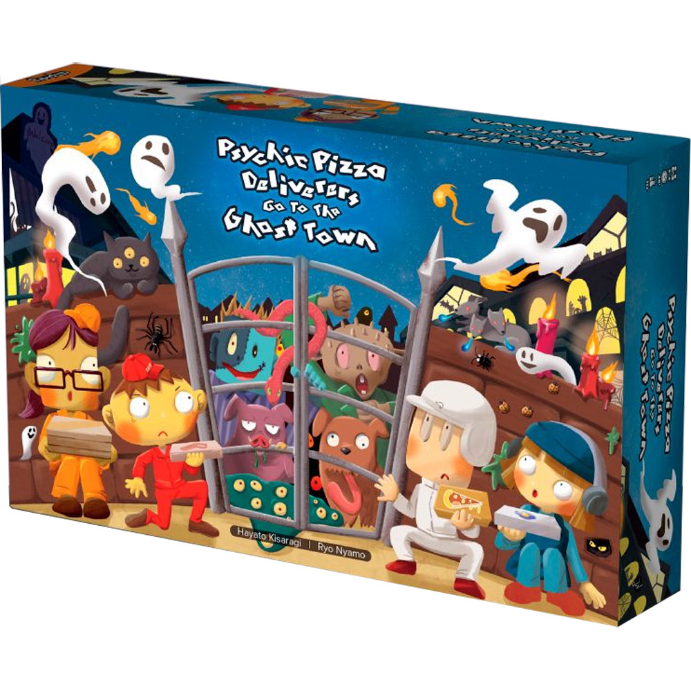 Psychic Pizza Deliverers Go to The Ghost Town - Board Game - 3-5 Players - 30-45 Minutes Play Time Psychic Pizza Deliverers Go to The Ghost Town - Board Game - 3-5 Players - 30-45 Minutes Play Time