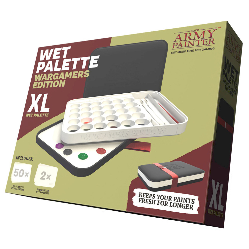 The Army Painter Wet Palette for Acrylic Painting & Hydro Pack Paper  Palette Bundle -Premium Wet Palette for Miniatures with 100 Palette Paper  Sheets