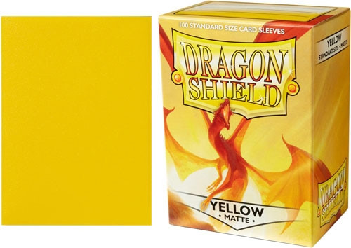 Dragon Shield Matte Yellow 100 Shield Sleeves Free Shipping 