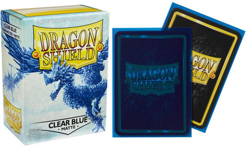 Dragon Shield Card Sleeves Deck Protectors 100 matte CLEAR BLUE MAGIC POKEMON 