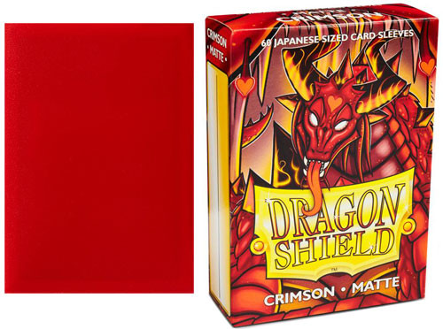 Dragon Shield Sleeves: Matte - Japanese Size - Crimson (60)