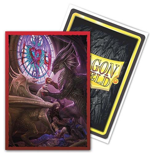 Valentine Dragon Art Matte 100 Standard Sized Card Sleeves Dragon Shield 