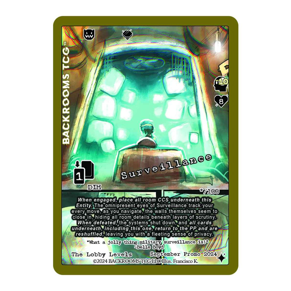 Backrooms TCG: Holo Promo Cards - Survaillance (Preorder)