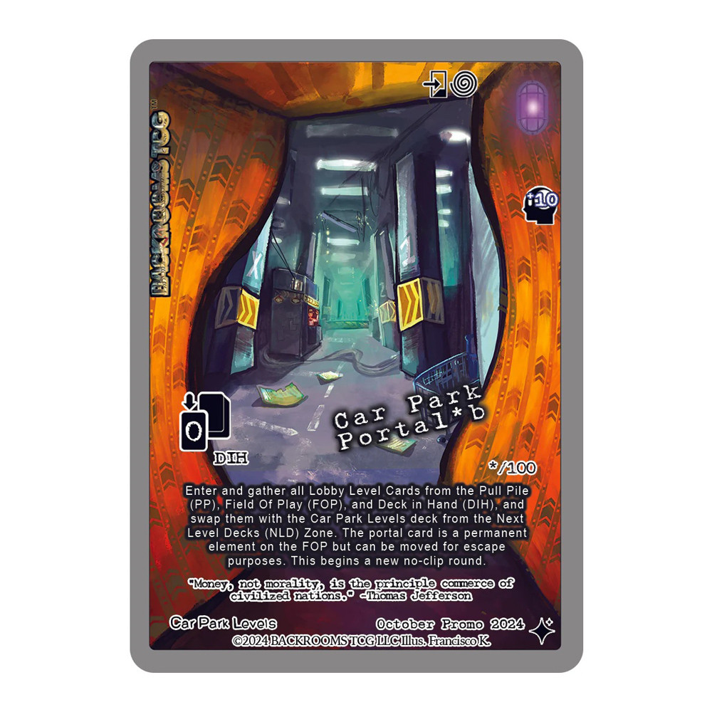 Backrooms TCG: Holo Promo Cards - Car Park Portal B (Preorder)