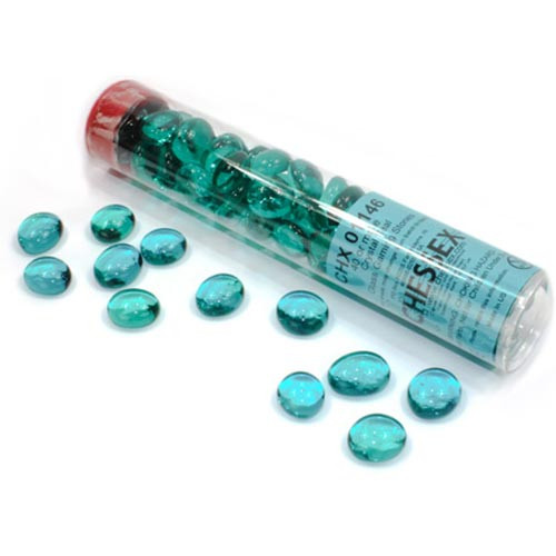 Chessex Glass Gaming Stones: Teal (20)