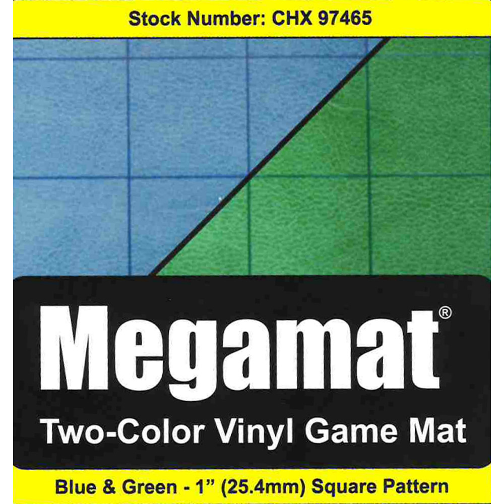Reversible Megamat: 1-inch Square - Blue/Green (34.5" x 48")