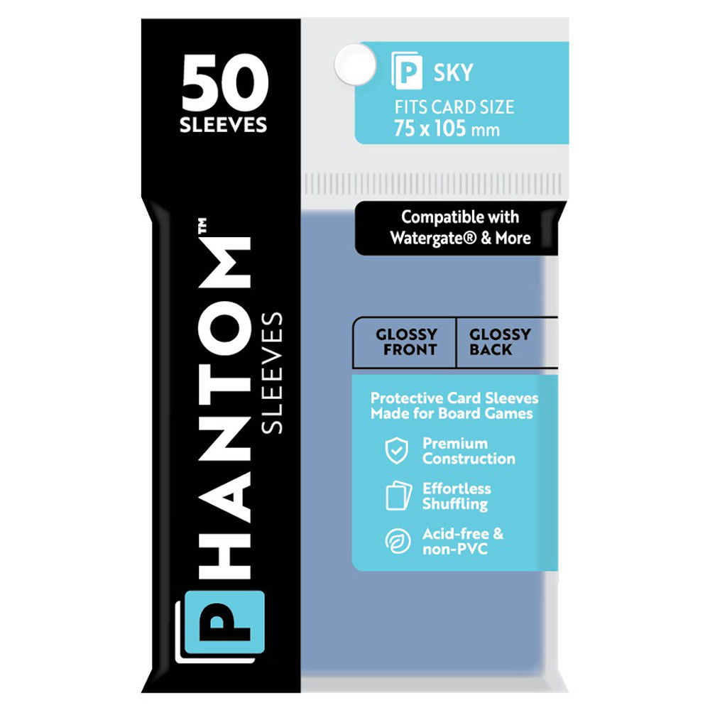 Phantom Sleeves: Sky Size 75 x 105mm - Glossy/Glossy (50)
