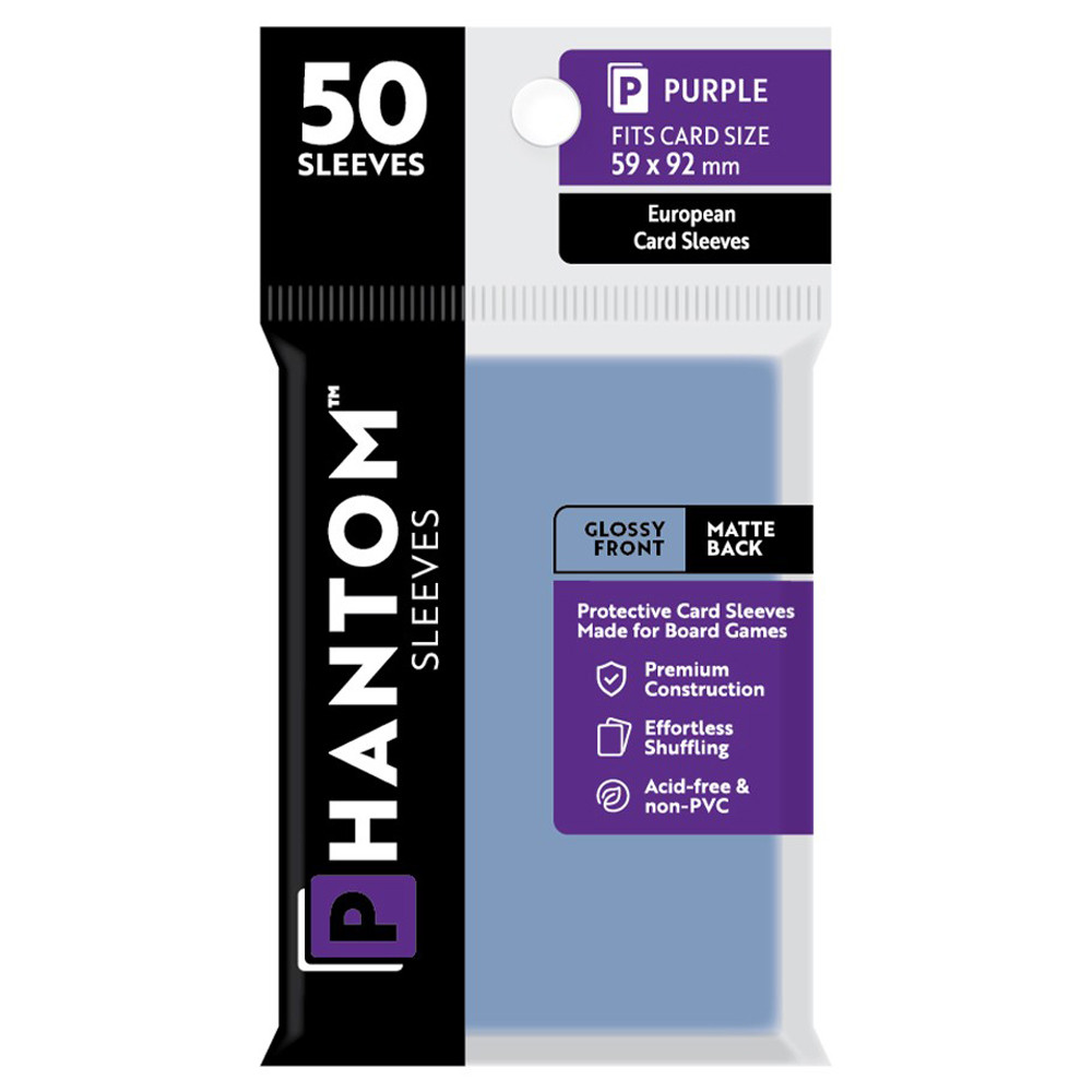Phantom Sleeves: Purple Size 59 x 92mm - Glossy/Matte (50)