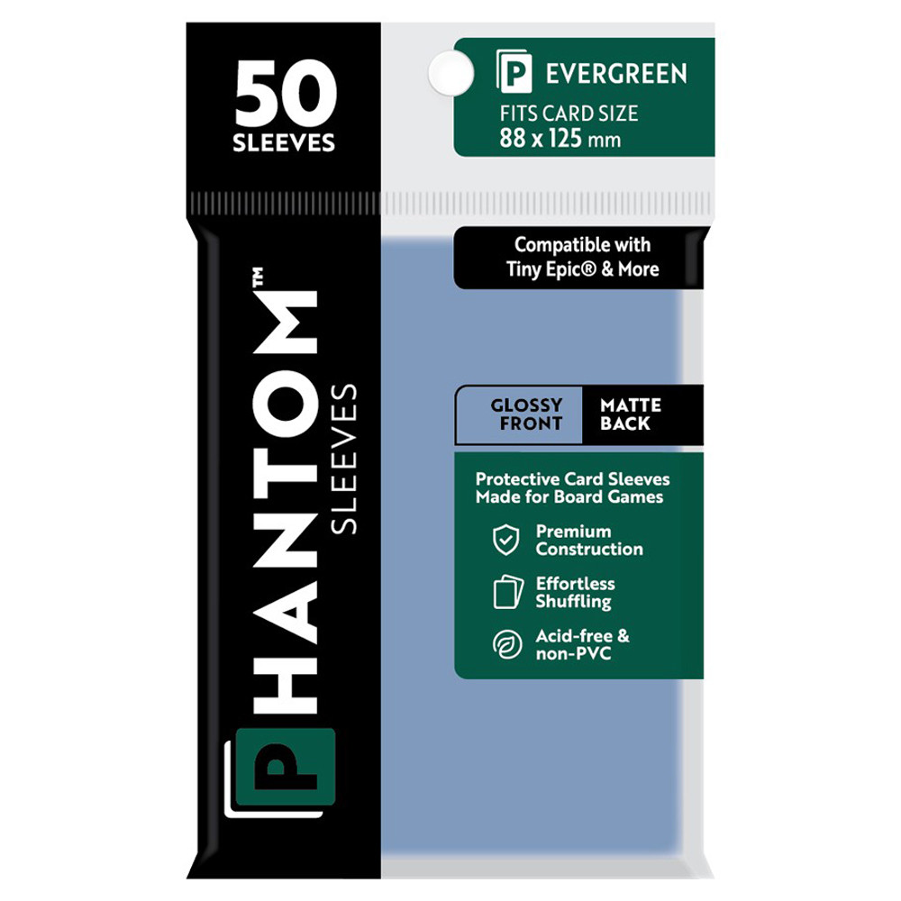 Phantom Sleeves: Evergreen Size 88 x 125mm - Glossy/Matte (50)