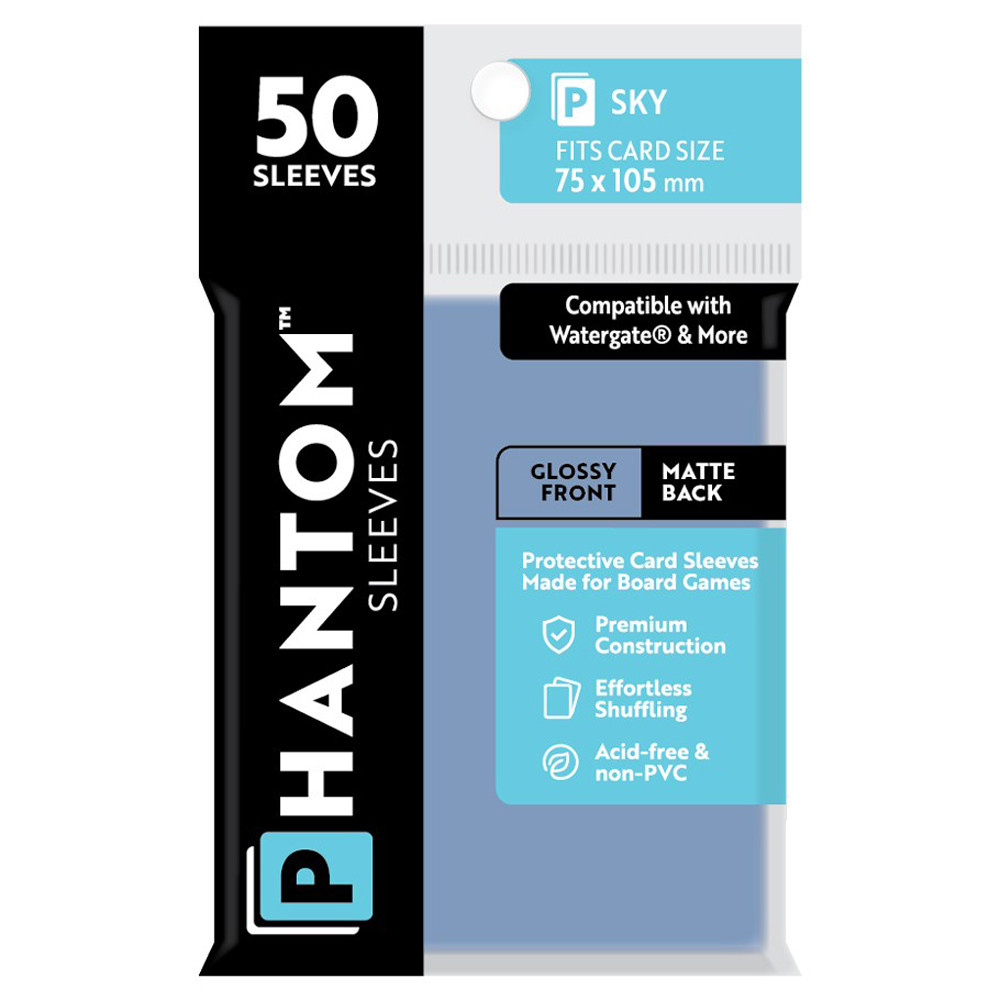 Phantom Sleeves: Sky Size 75 x 105mm - Glossy/Matte (50)