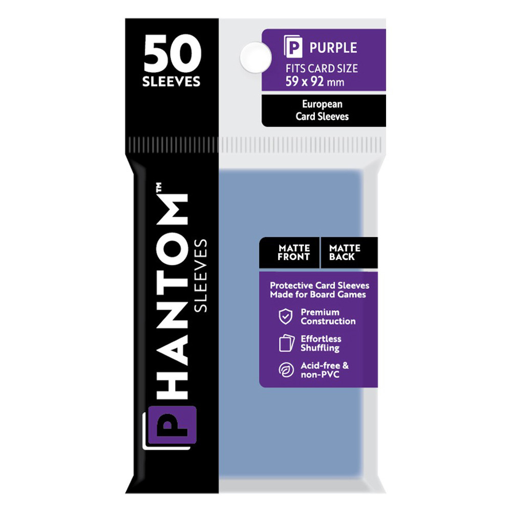 Phantom Sleeves: Purple Size 59 x 92mm - Matte/Matte (50)