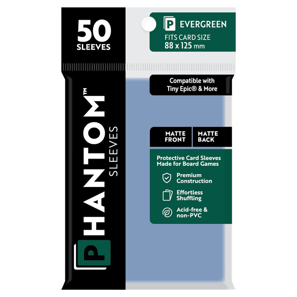 Phantom Sleeves: Evergreen Size 88 x 125mm - Matte/Matte (50)