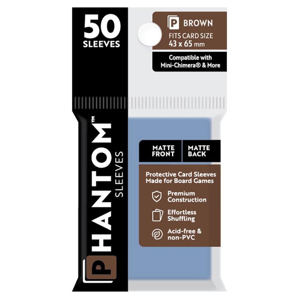 Phantom Sleeves: Brown Size 43 x 65mm - Matte/Matte (50)