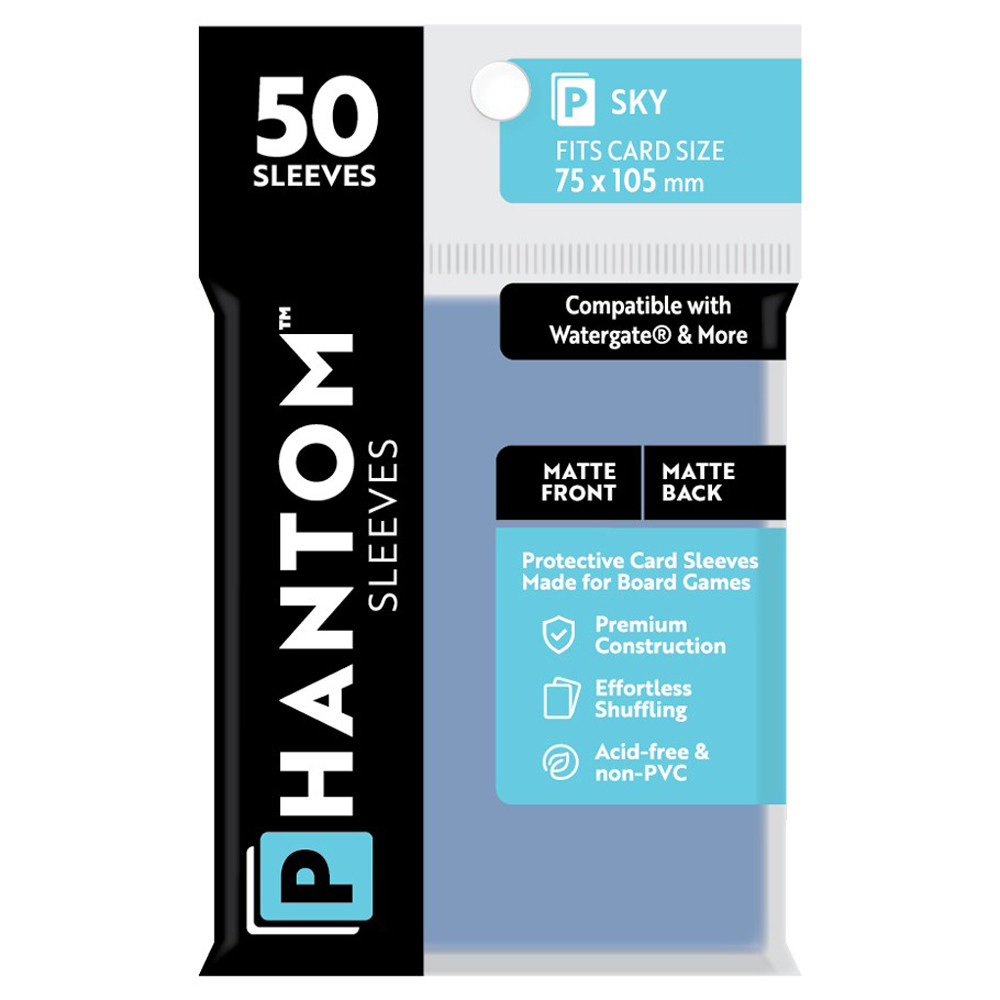 Phantom Sleeves: Sky Size 75 x 105mm - Matte/Matte (50)
