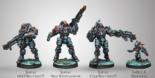 Infinity: Combined Army - Suryats Assault Heavy Infantry (4)
