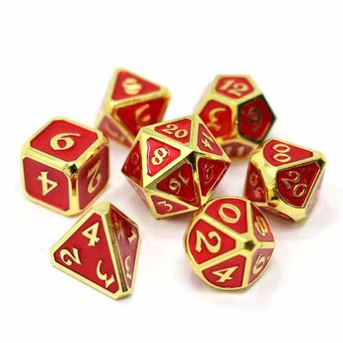 Die Hard Dice Polyhedral Set: Mythica - Gold Ruby (7)