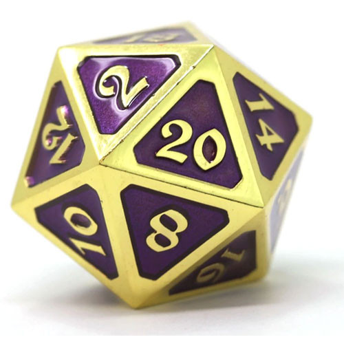 Die Hard Dice Dire d20: Mythica - Gold Amethyst (1)