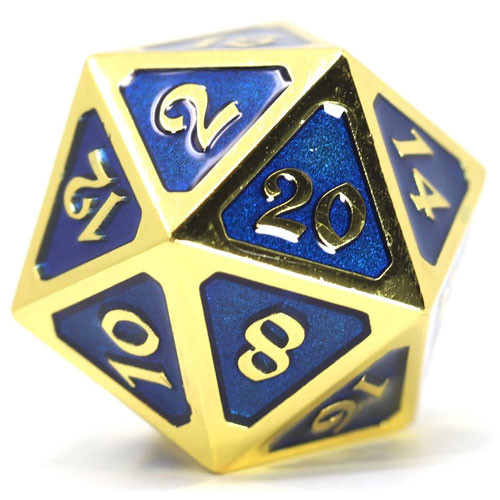 Die Hard Dice Dire d20: Mythica - Gold Sapphire (1)