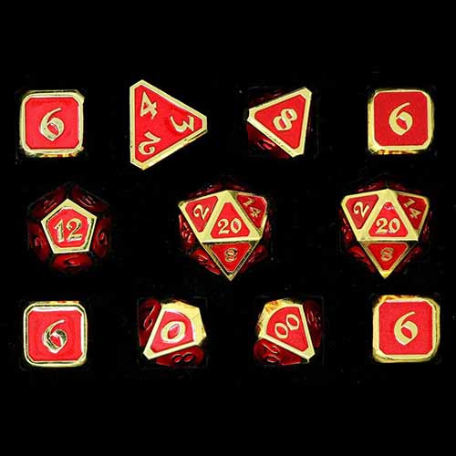 Die Hard Dice Polyhedral Set: Mythica - Gold Ruby (11)