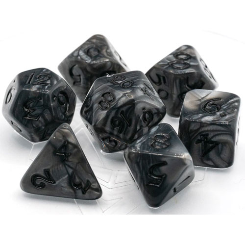 Die Hard Dice Polyhedral Set: Elessia - Shale w/ Black (7)