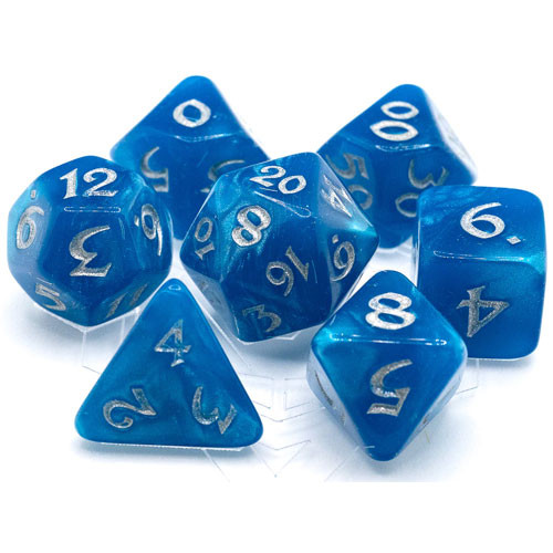 Die Hard Dice Polyhedral Set: Elessia - Wish Song w/ Silver (7)