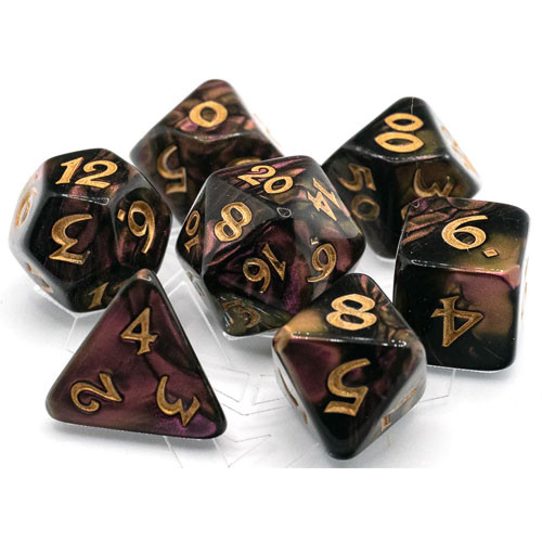 Die Hard Dice Polyhedral Set: Elessia - Dagda w/ Gold (7)