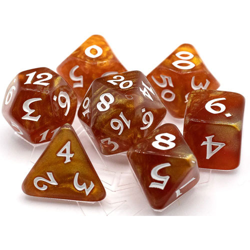Die Hard Dice Polyhedral Set: Elessia - Bloodfire w/ White (7)