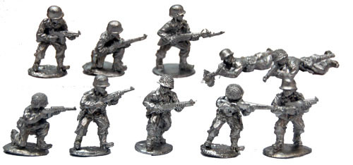 Warfighter: WWII - Expansion #14: USA Metal Soldier Minis