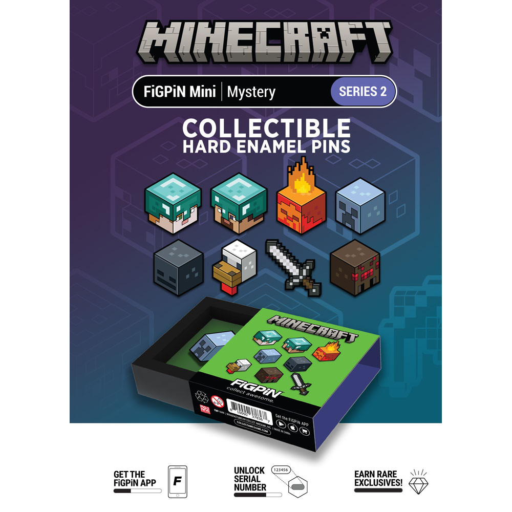 FiGPiN Mystery Mini Pins: Minecraft - Series 2 | Accessories ...