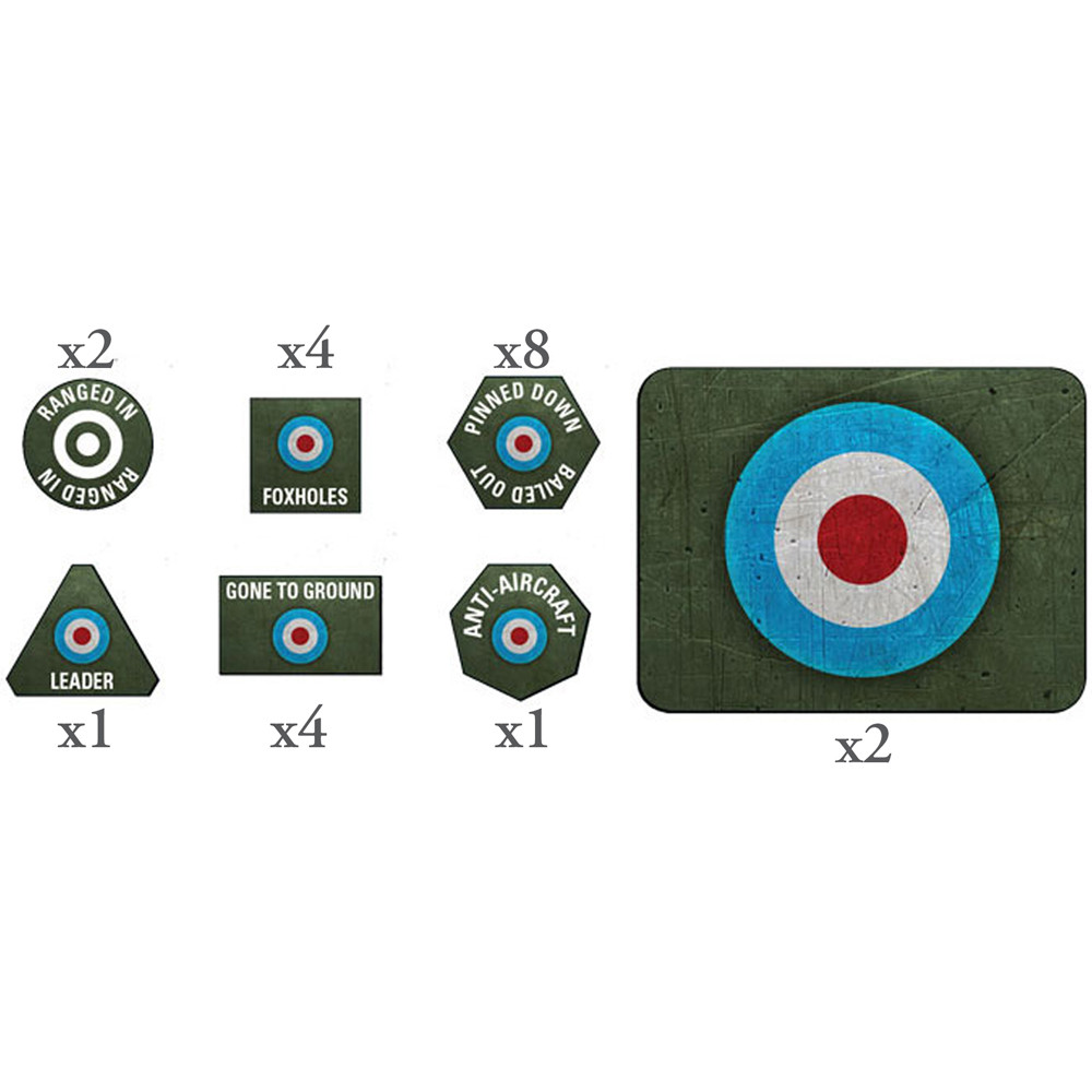 Flames of War: WW2 - British Tokens & Objectives (22)