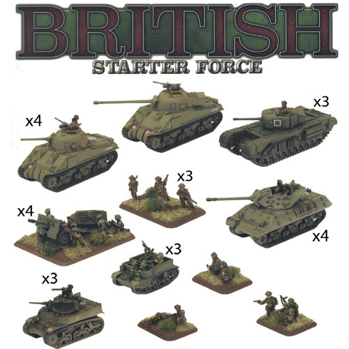 British D-Day Desert Rats Starter Set Unit Cards 