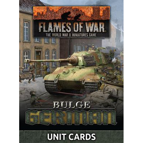 Flames of War WW2: Bulge: German Unit Cards