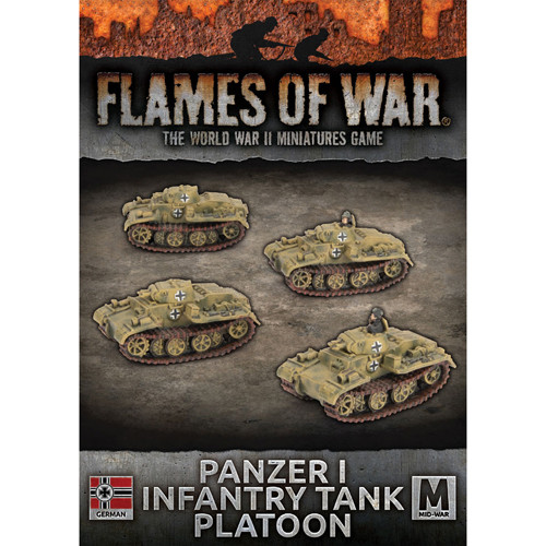 Flames of War WW2: German - Panzer I Infantry Tank Platoon