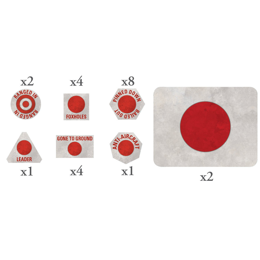 Flames of War WW2: Japanese Token Set(Preorder)