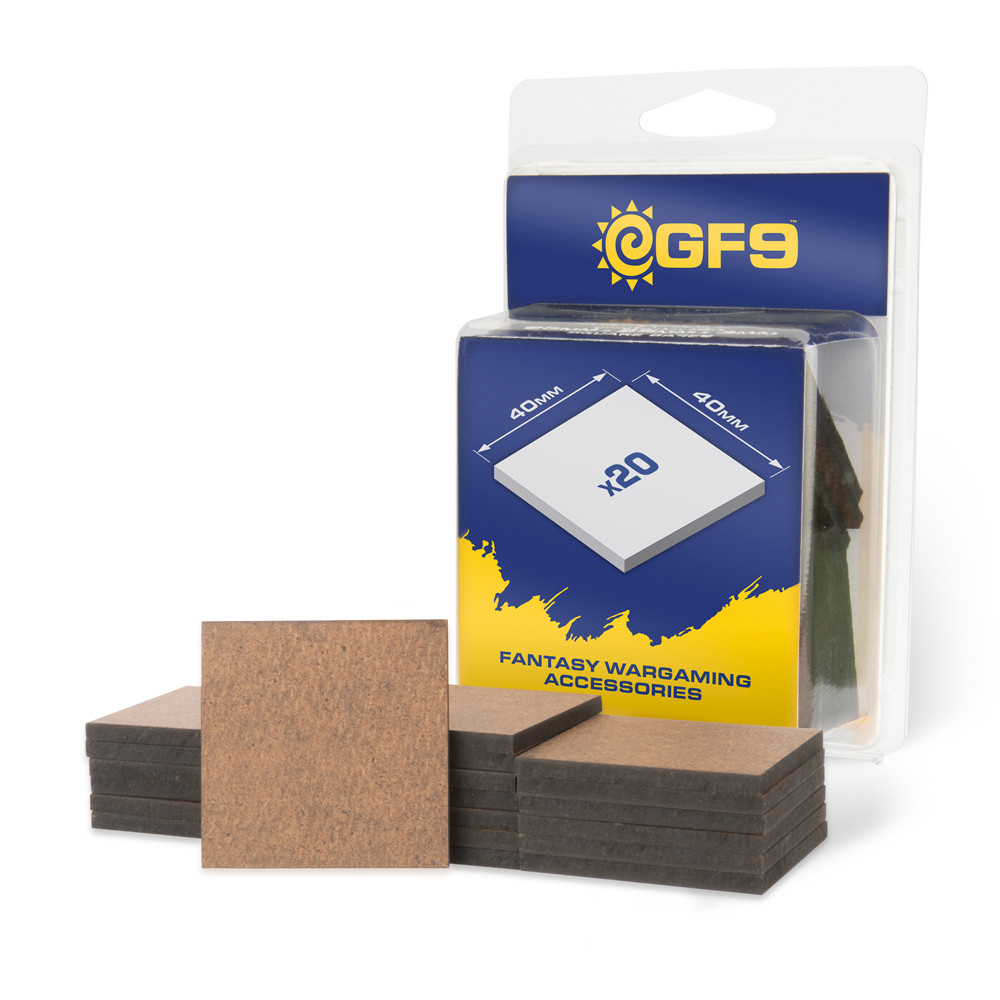 GF9 MDF Bases: 40x40mm (20) (Preorder)