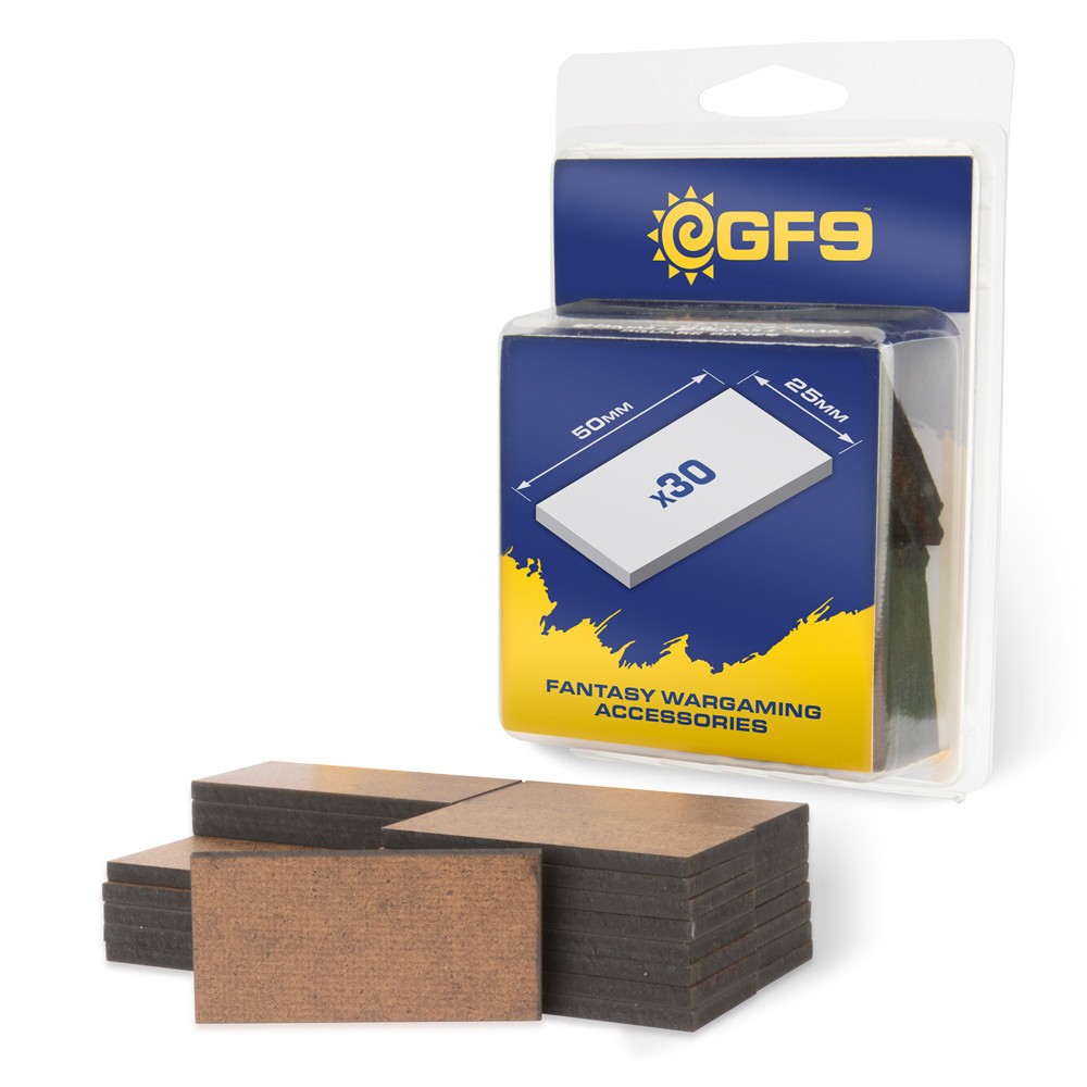 GF9 MDF Bases: 25x50mm (30) (Preorder)