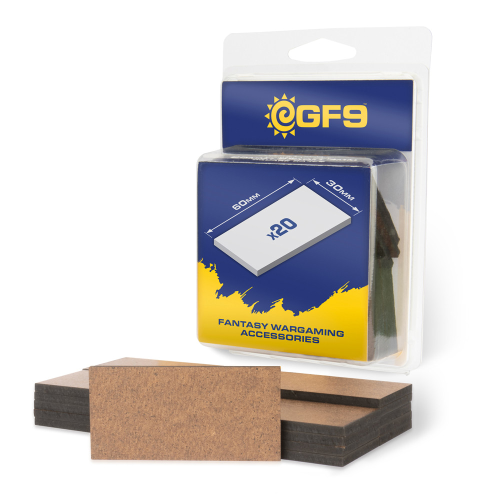 GF9 MDF Bases: 30x60mm (20) (Preorder)