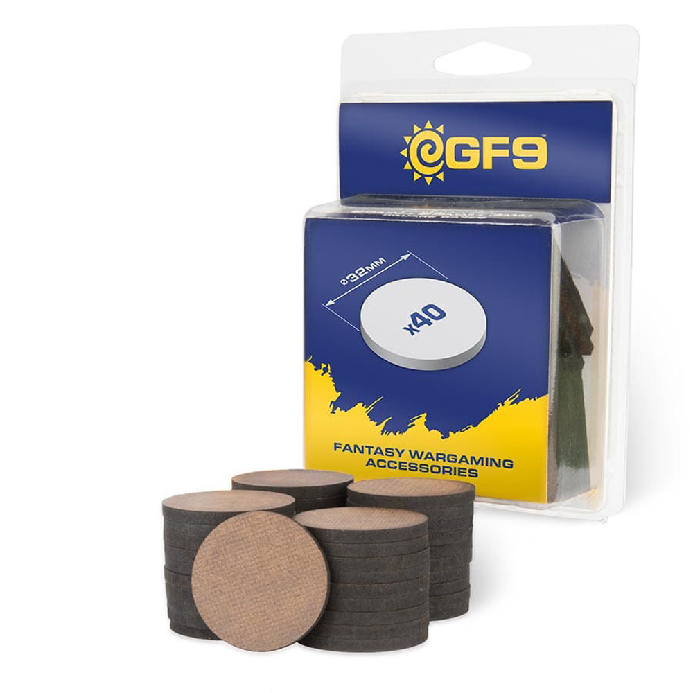 Army Bases: MDF Round Bases 32mm (40)