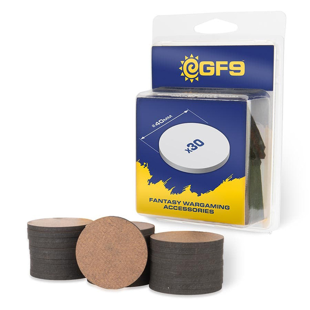 Army Bases: MDF Round Bases 40mm (30)